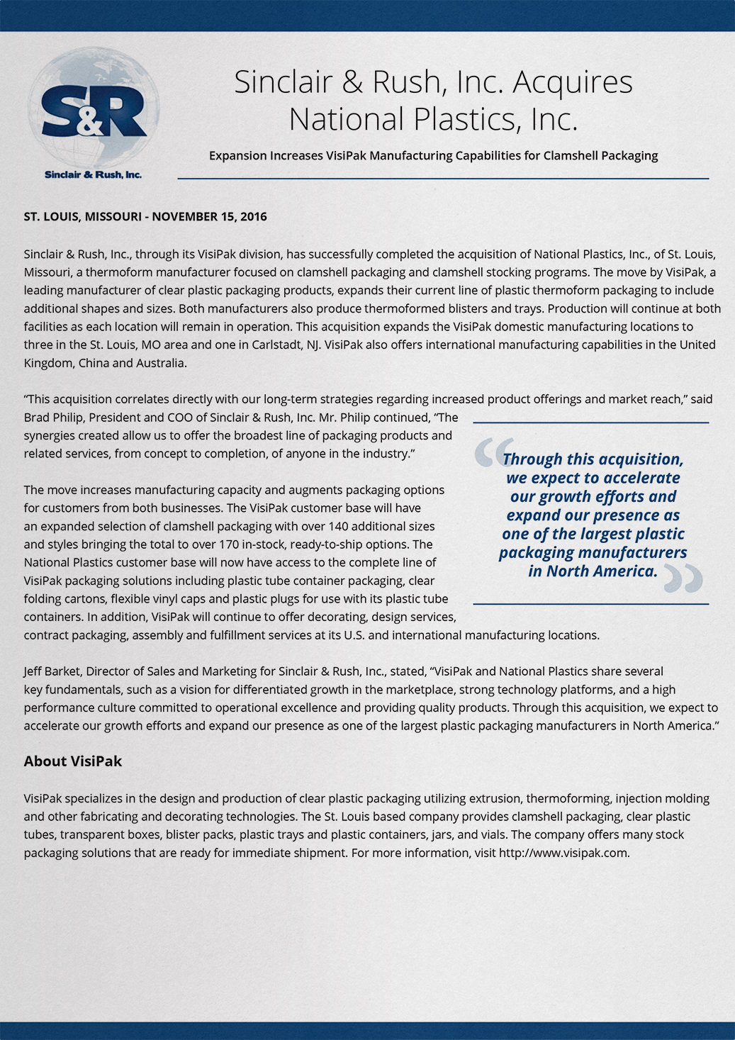 Press Release Example